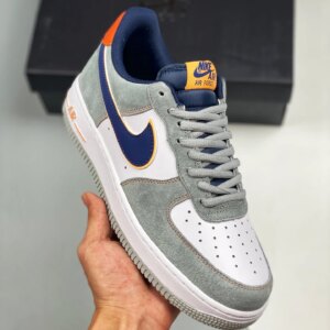 Nike Air Force 1 Low Grey White Navy For Sale