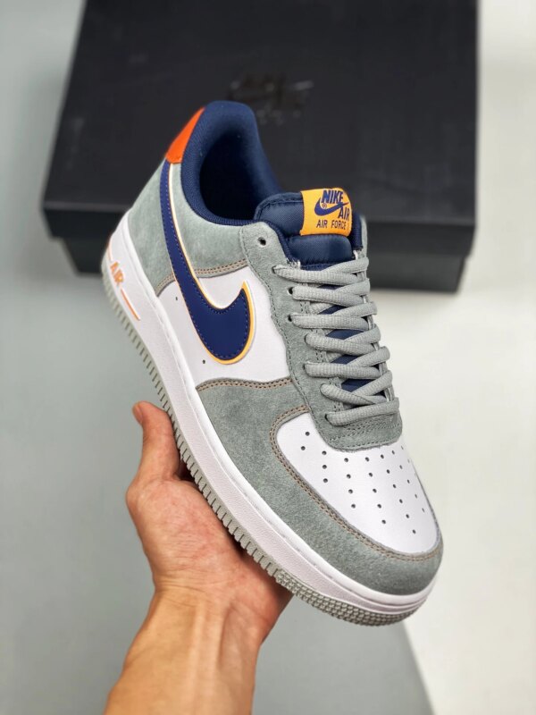 Nike Air Force 1 Low Grey White Navy For Sale