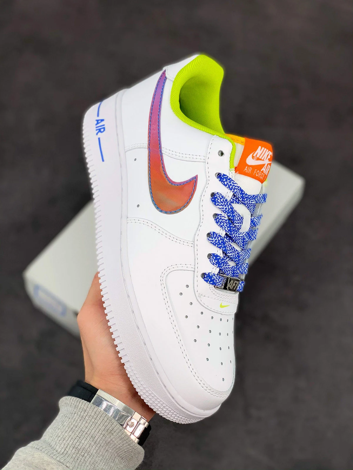 Nike Air Force 1 Low Hologram Swoosh White For Sale