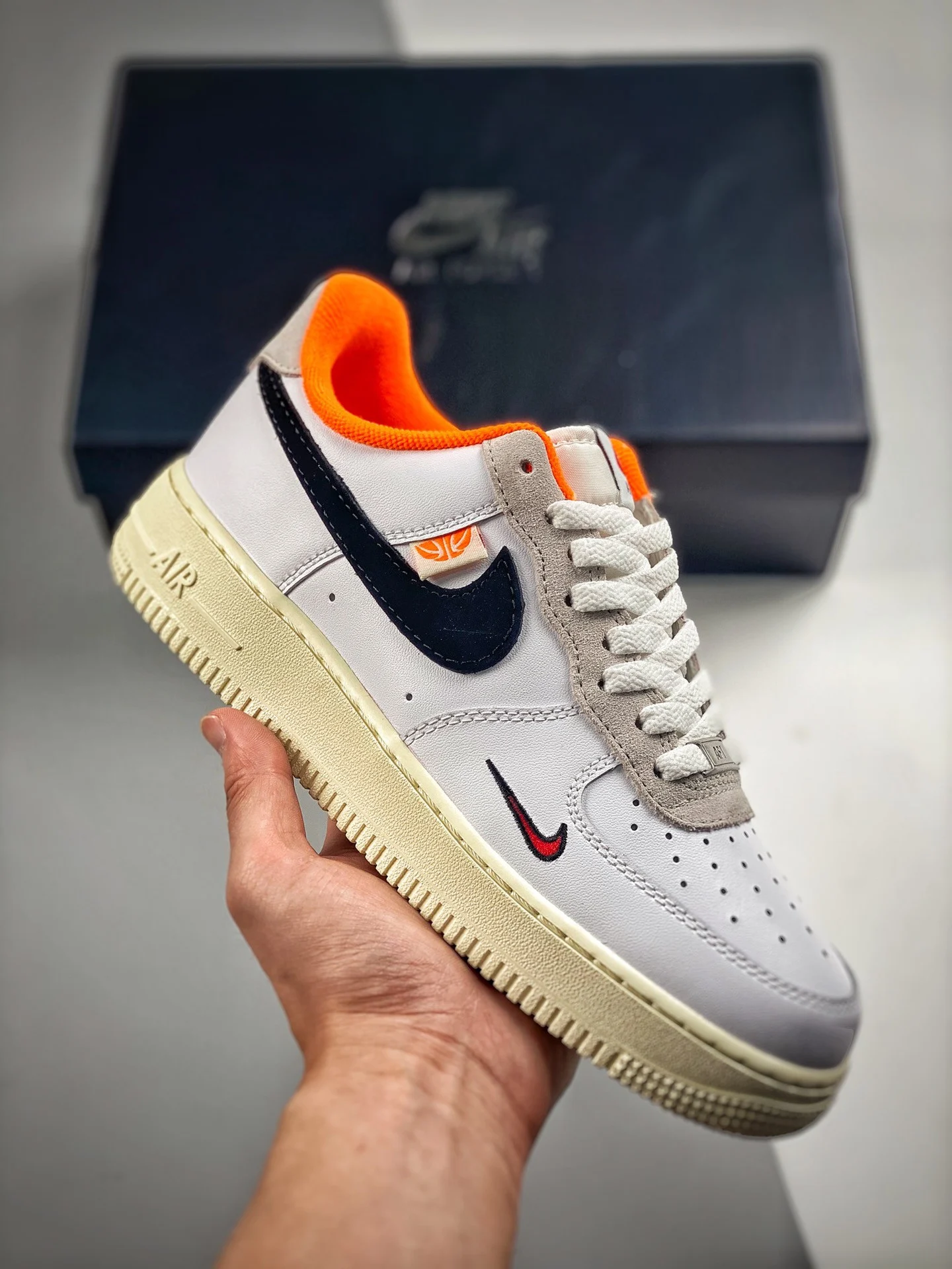 Nike Air Force 1 Low Hoops White Orange DX3357-100 For Sale