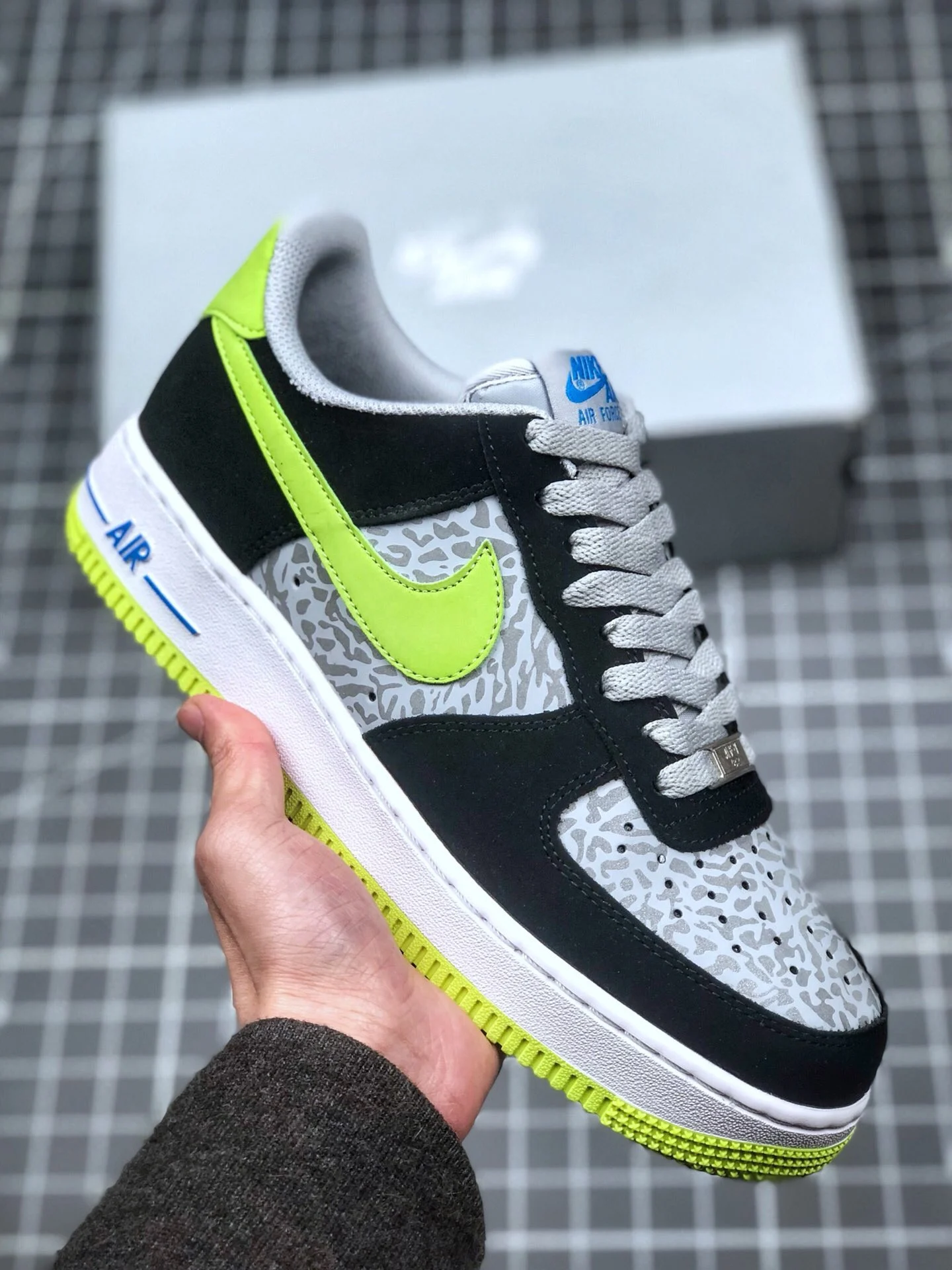 Nike Air Force 1 Low Reflect Silver Volt-Black For Sale