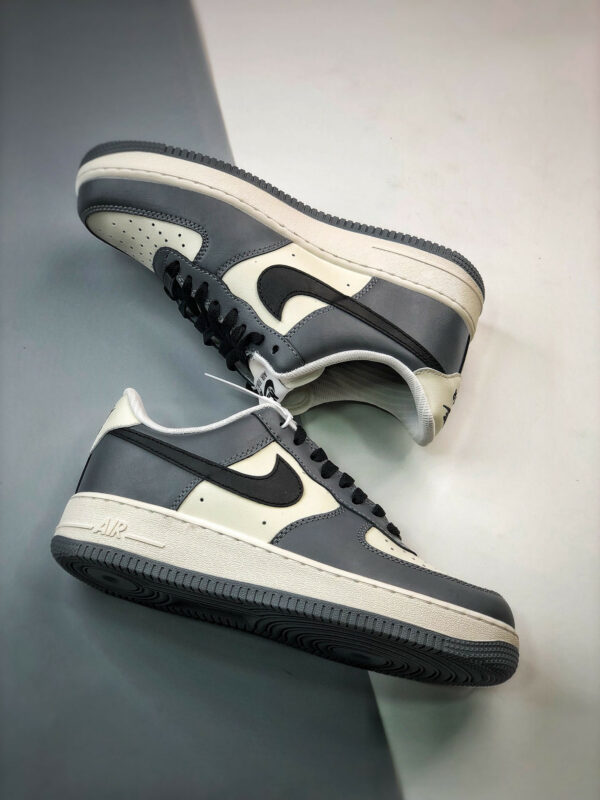 Nike Air Force 1 Low Sail Grey Black FD9063-100 For Sale