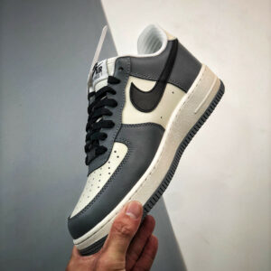 Nike Air Force 1 Low Sail Grey Black FD9063-100 For Sale