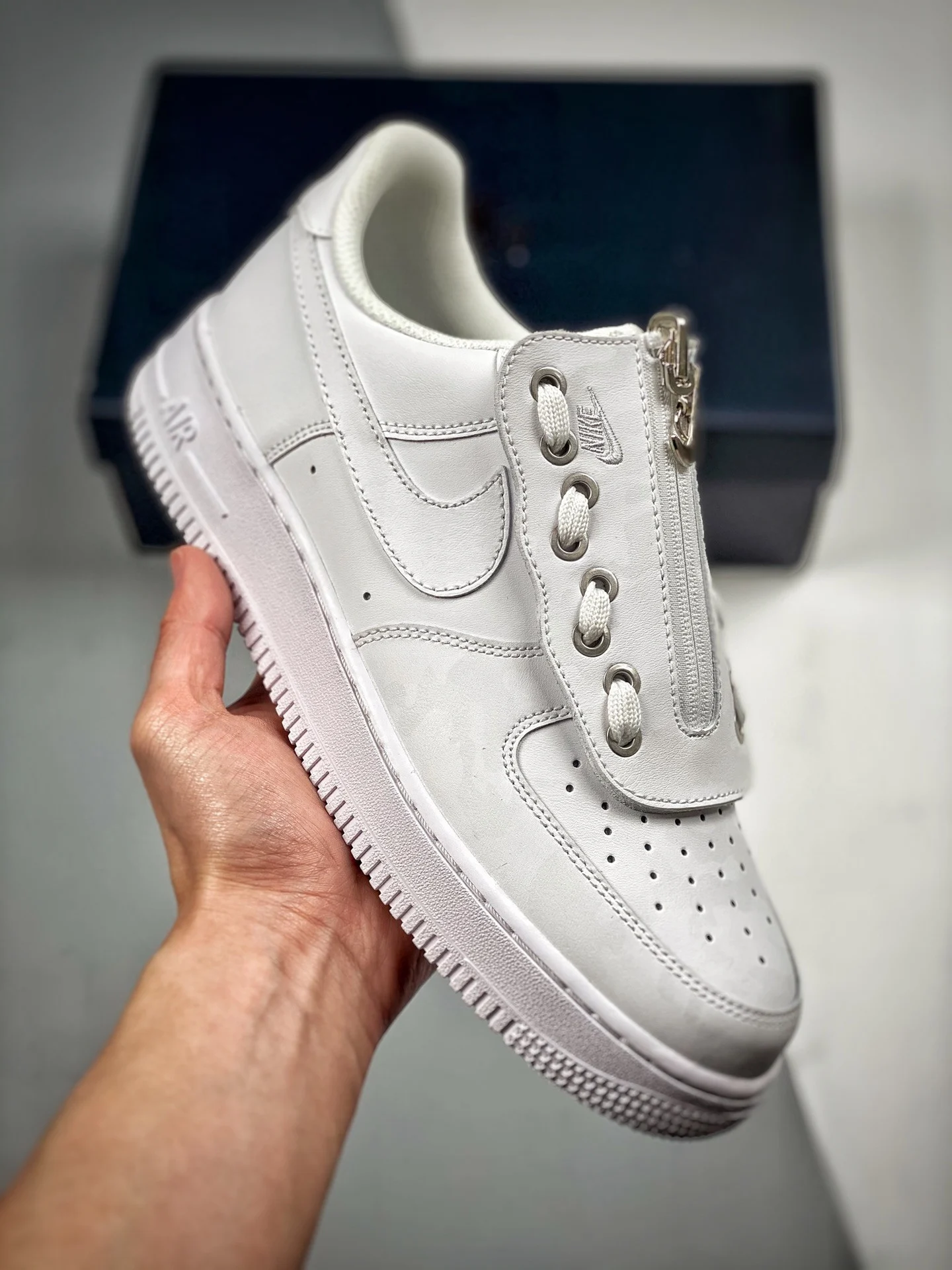 Nike Air Force 1 Low Shroud White Metallic Silver DC8875-100 For Sale