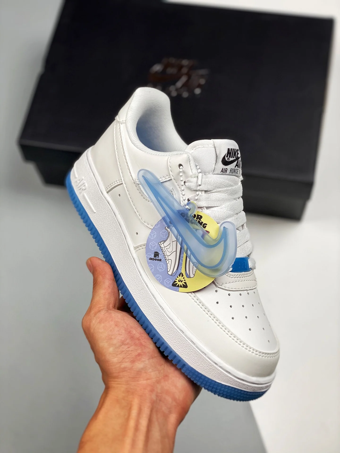 Nike Air Force 1 Low UV White University Blue-Black-White For Sale