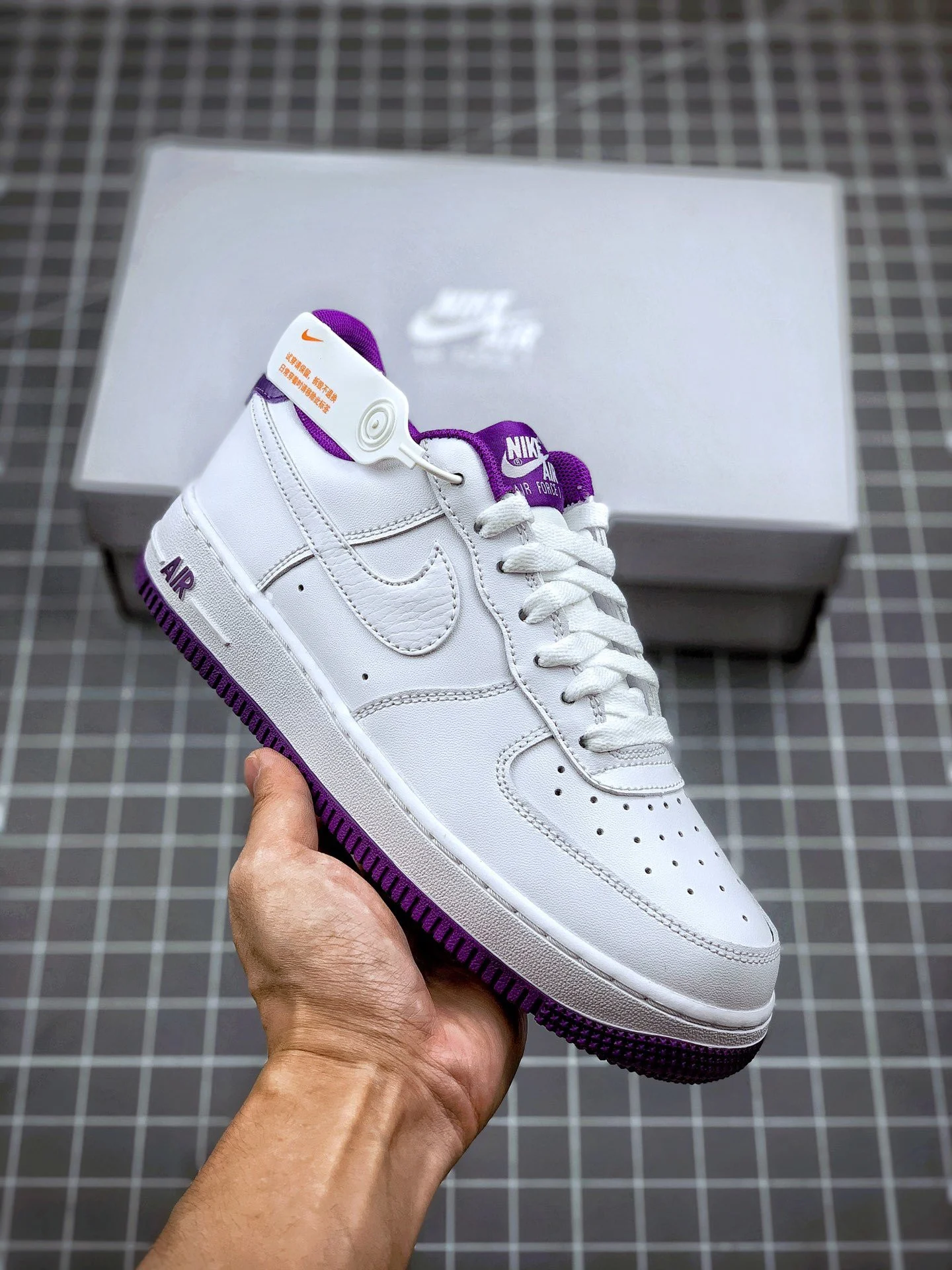 Nike Air Force 1 Low White Voltage Purple CJ1380-100 For Sale