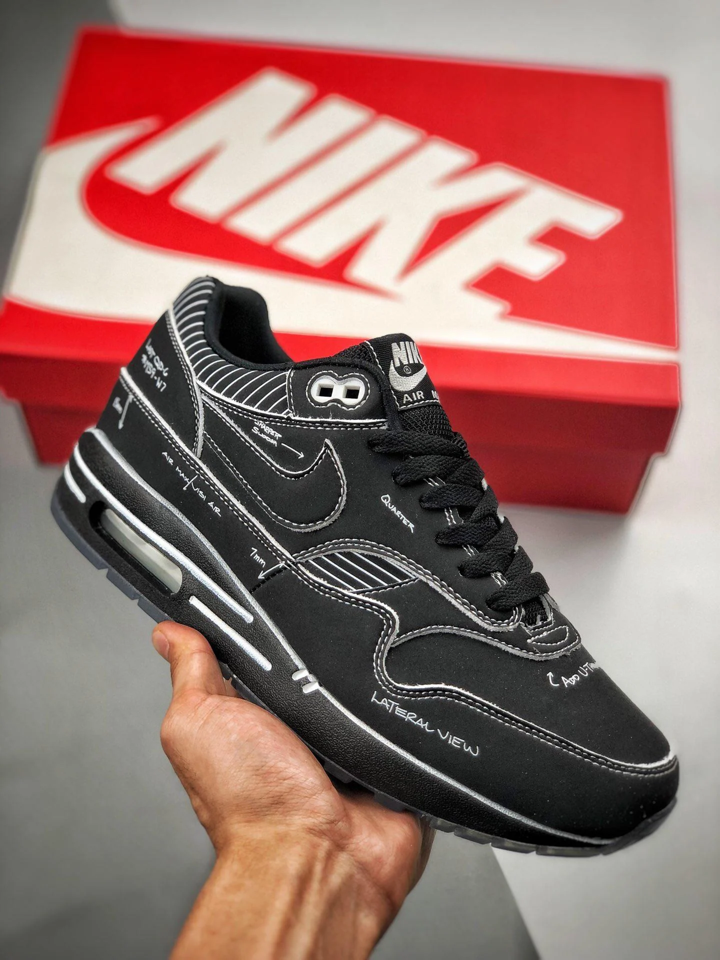 Nike Air Max 1 Sketch To Shelf Black White CJ4286-001 On Sale