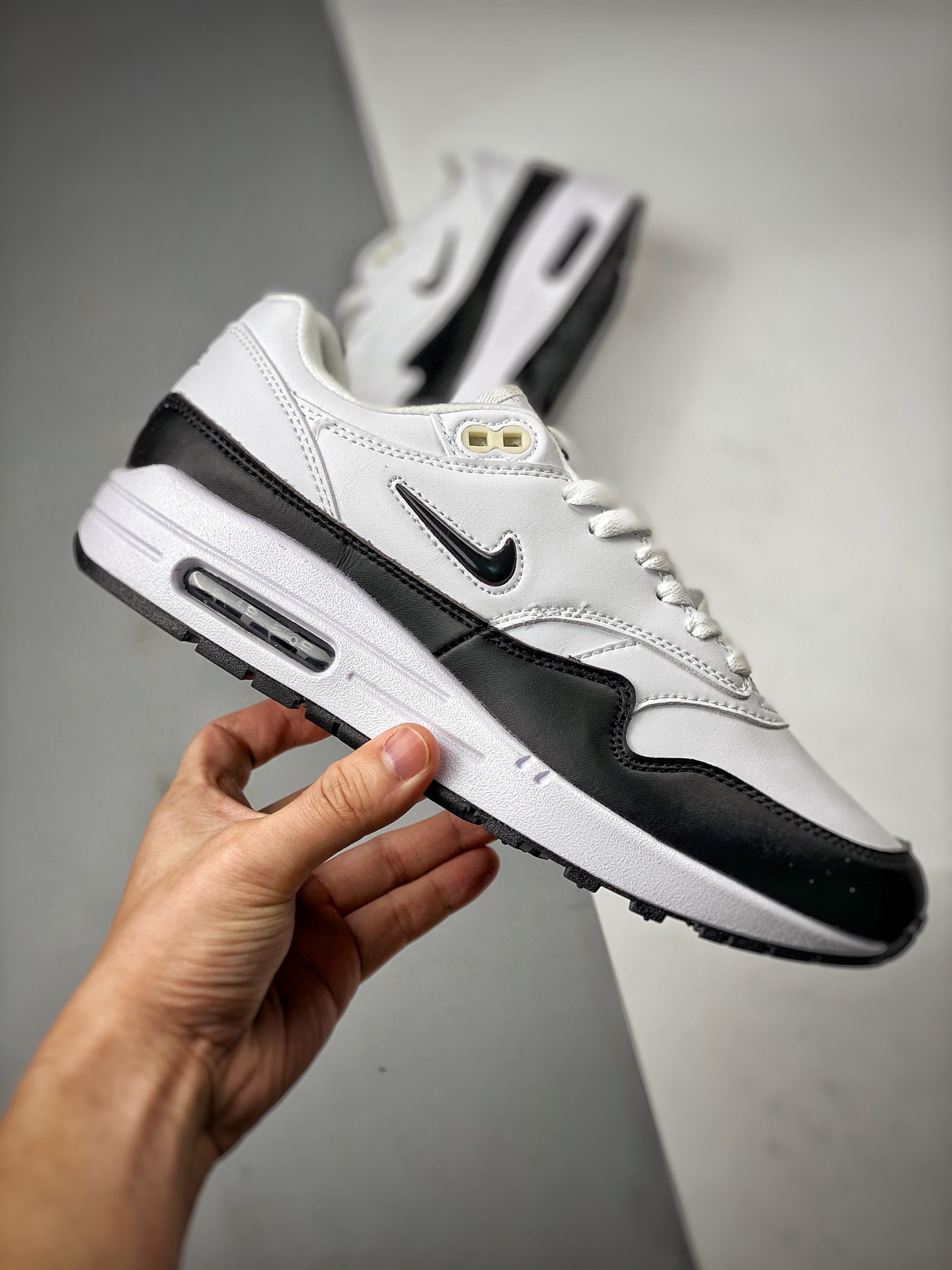 Nike Air Max 1 Jewel Black White 918354-100 For Sale