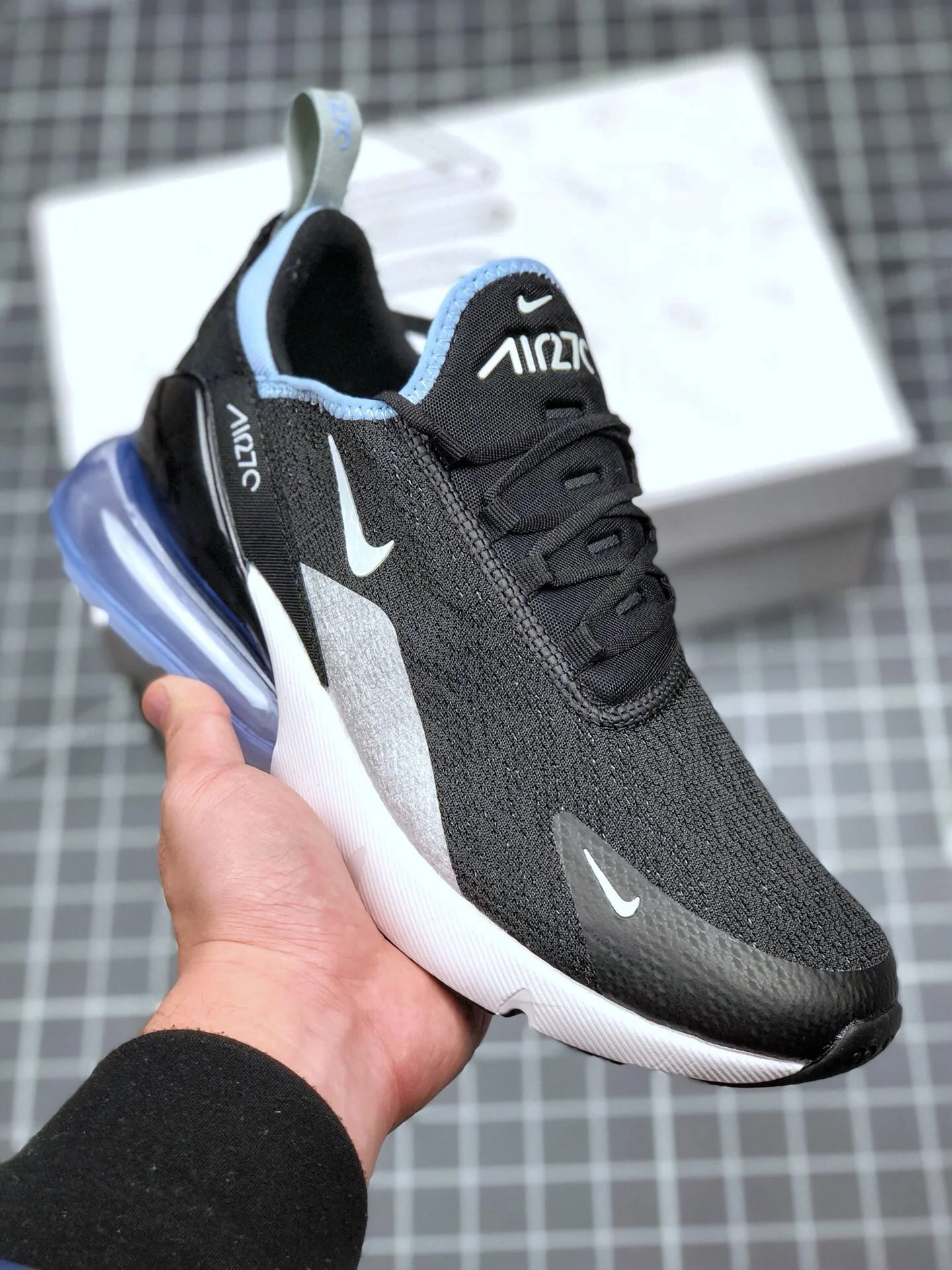 Nike Air Max 270 Black Summit White-Aluminum For Sale