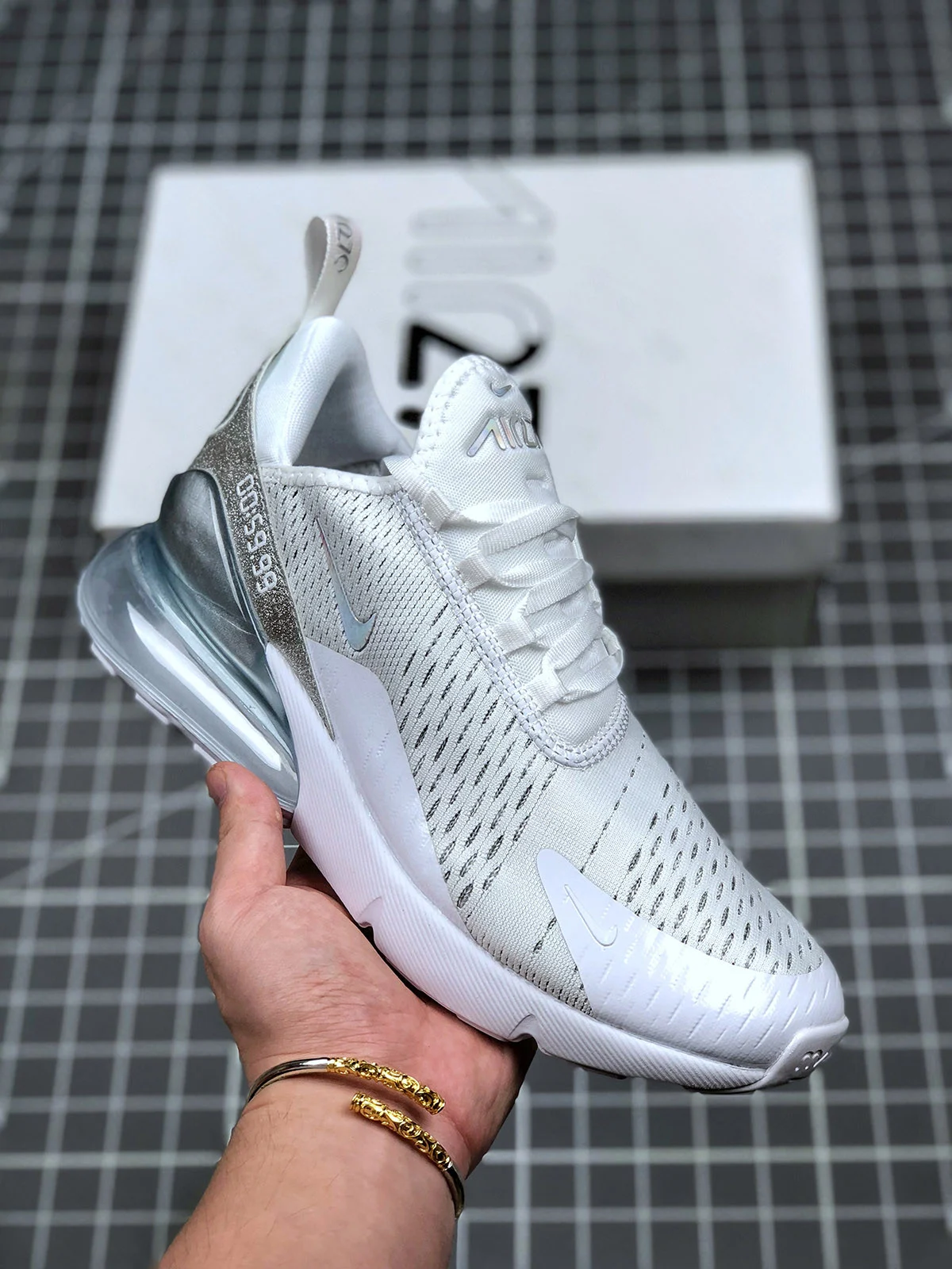 Nike Air Max 270 Metallic Summit White CD8497-100 For Sale