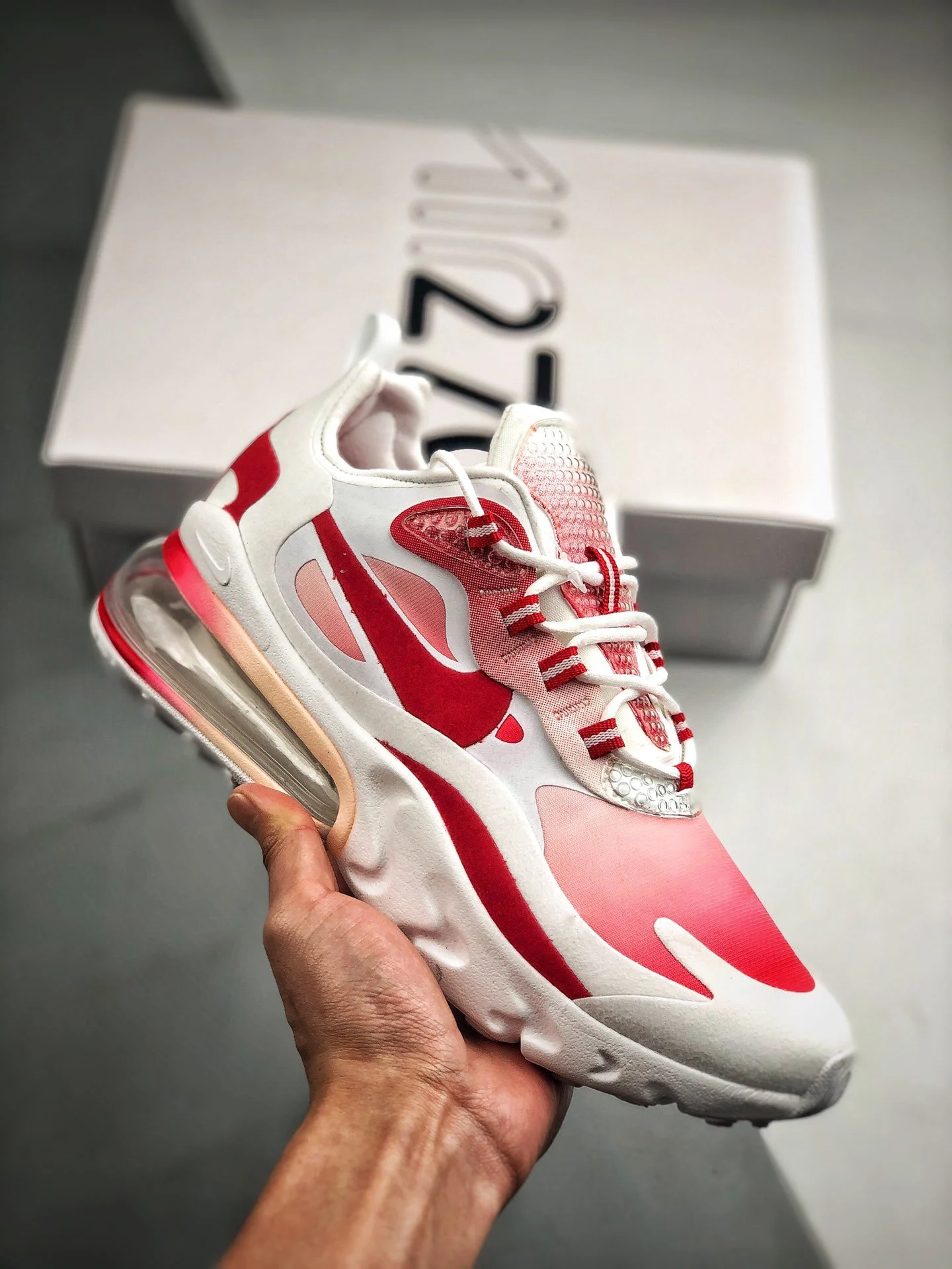 Nike Air Max 270 React Bubble Wrap Red Gradients For Sale