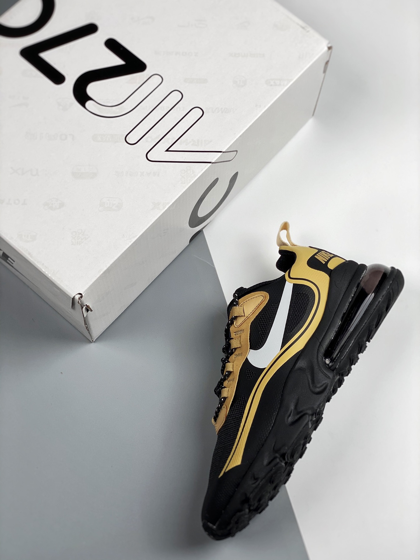 Nike Air Max 270 React Just Do It Black Brown For Sale