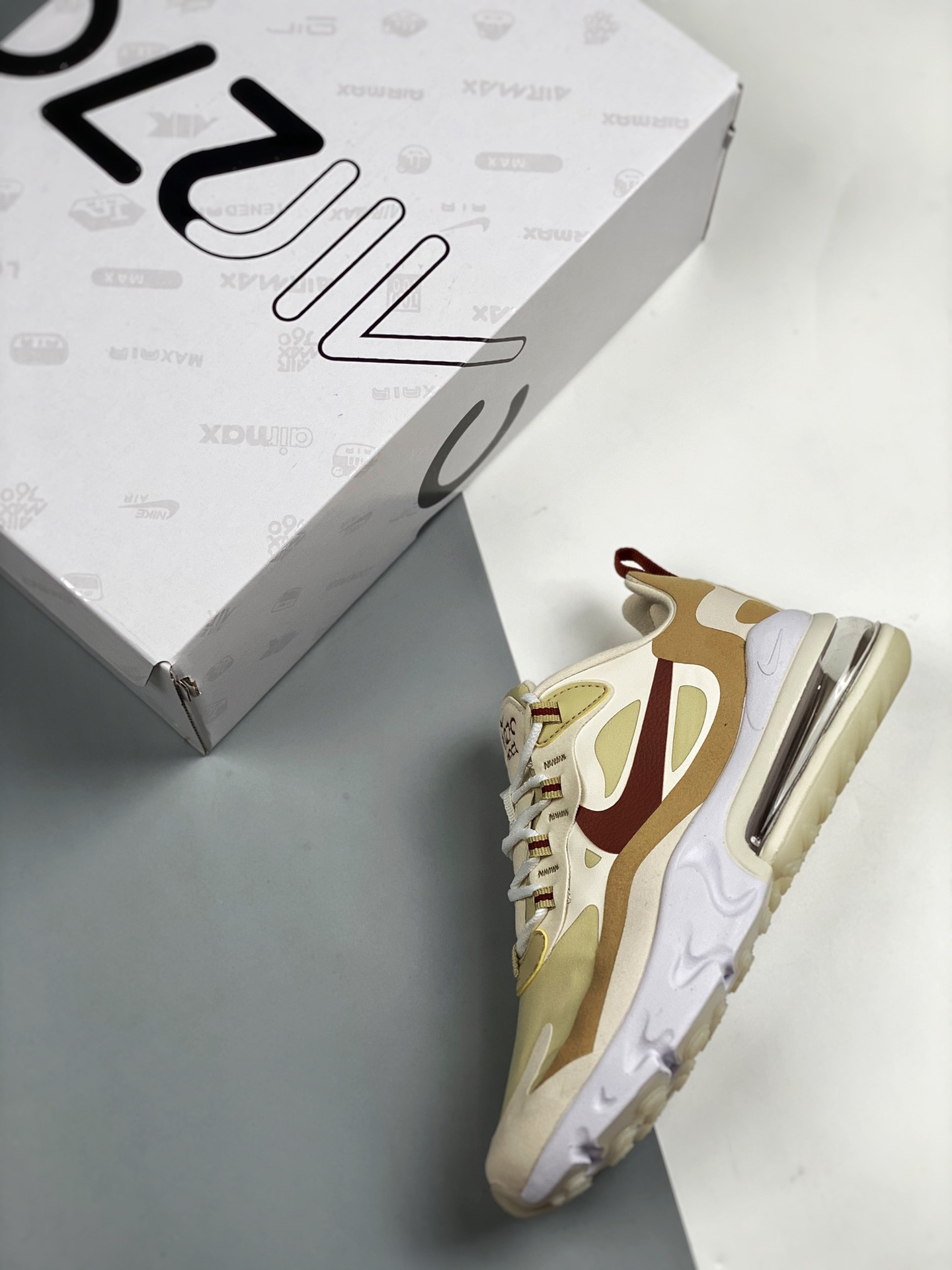 Nike Air Max 270 React Mars Yard Red Beige AT6174-700 For Sale