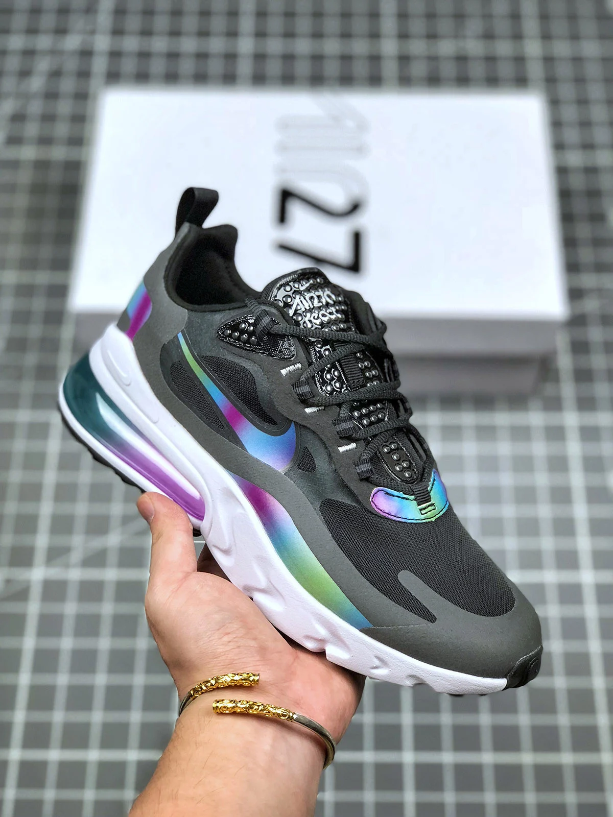 Nike Air Max 270 React Black Multi CT5064-001 For Sale