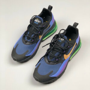 Nike Air Max 270 React Black University Gold-Deep Royal Blue