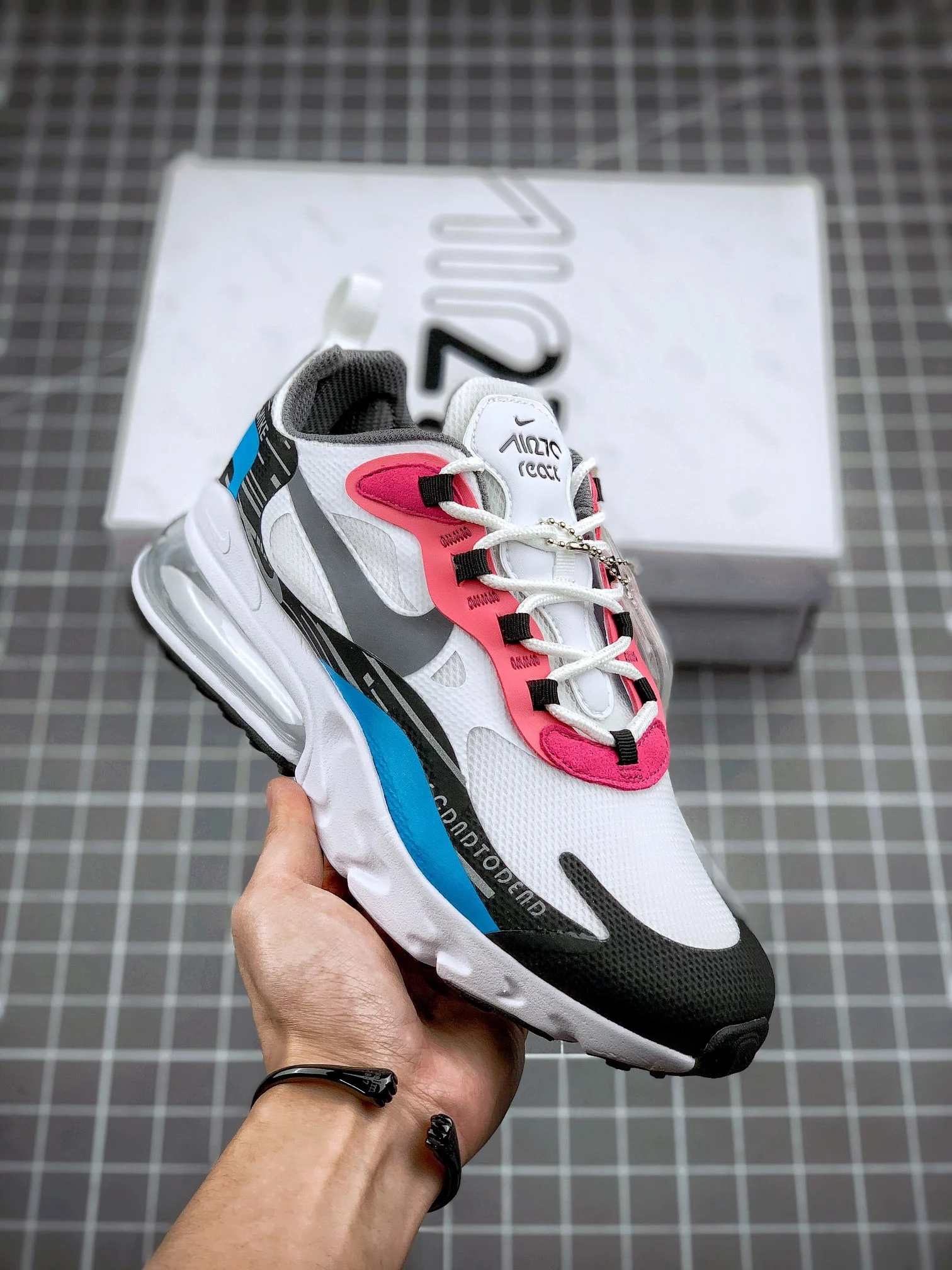 Nike Air Max 270 React Laser Blue Multi DA4303-100 For Sale