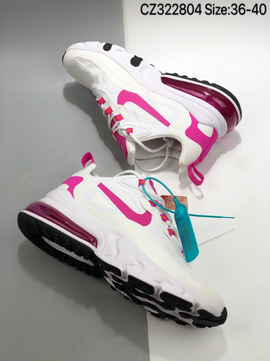 Nike Air Max 270 React White Pink For Sale