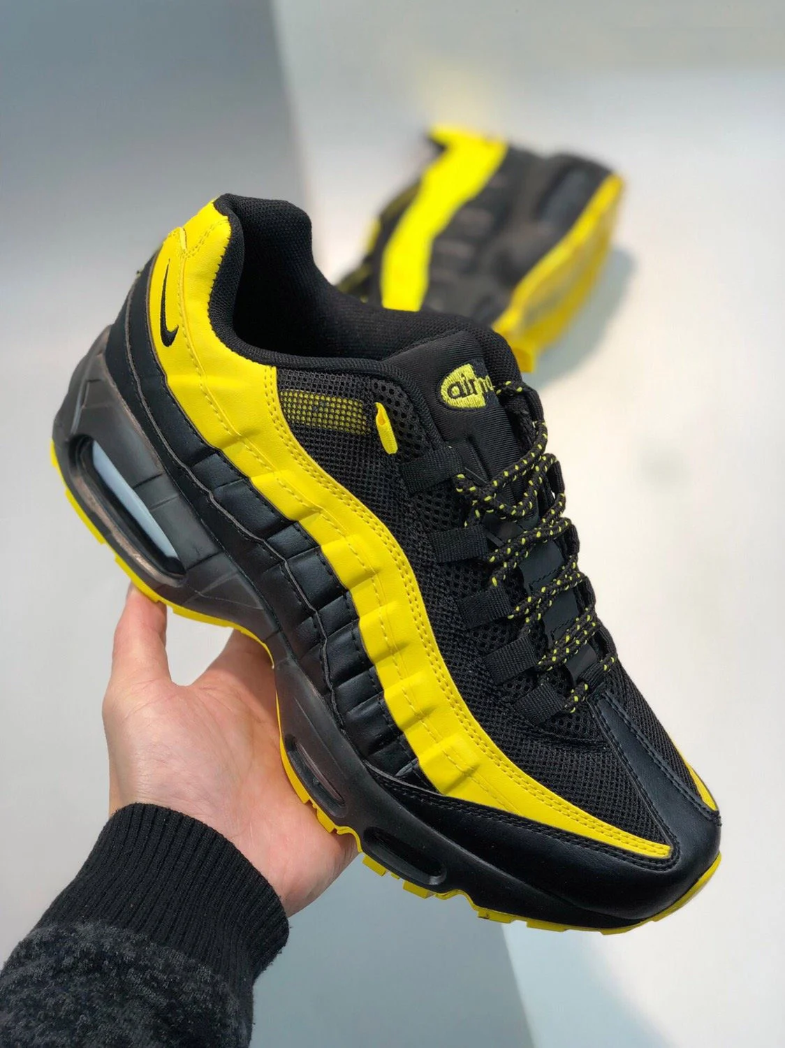 Nike Air Max 95 Frequency Pack Black Tour Yellow-White On Sale