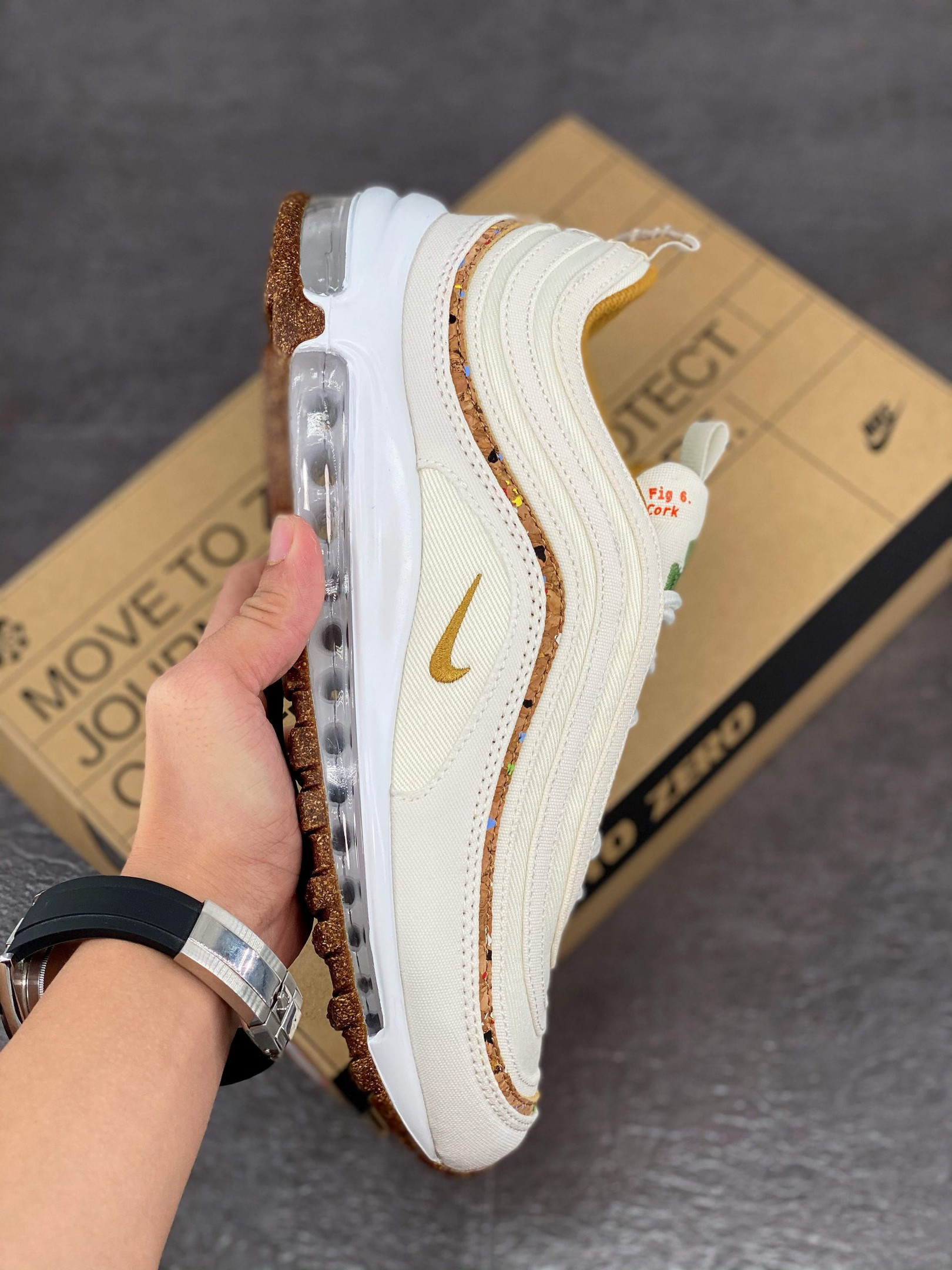 Nike Air Max 97 Cork Coconut Milk Volt DC4012-100 For Sale