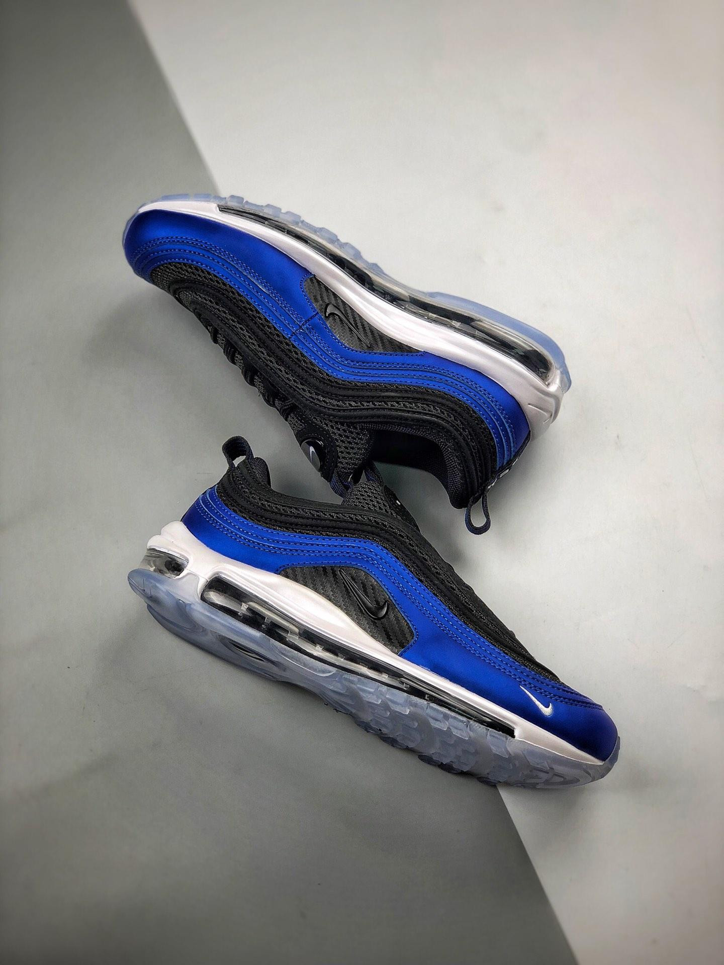 Nike Air Max 97 QS Foamposite Game Royal White-Black On Sale