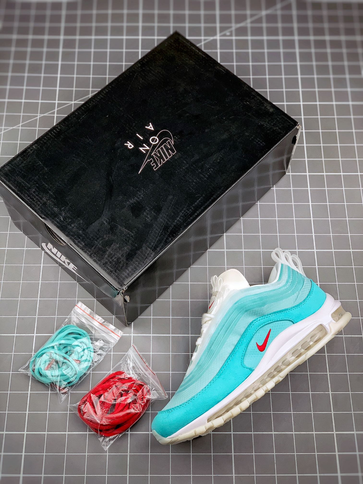 Nike Air Max 97 Shanghai Kaleidoscope Ice Blue Red-White