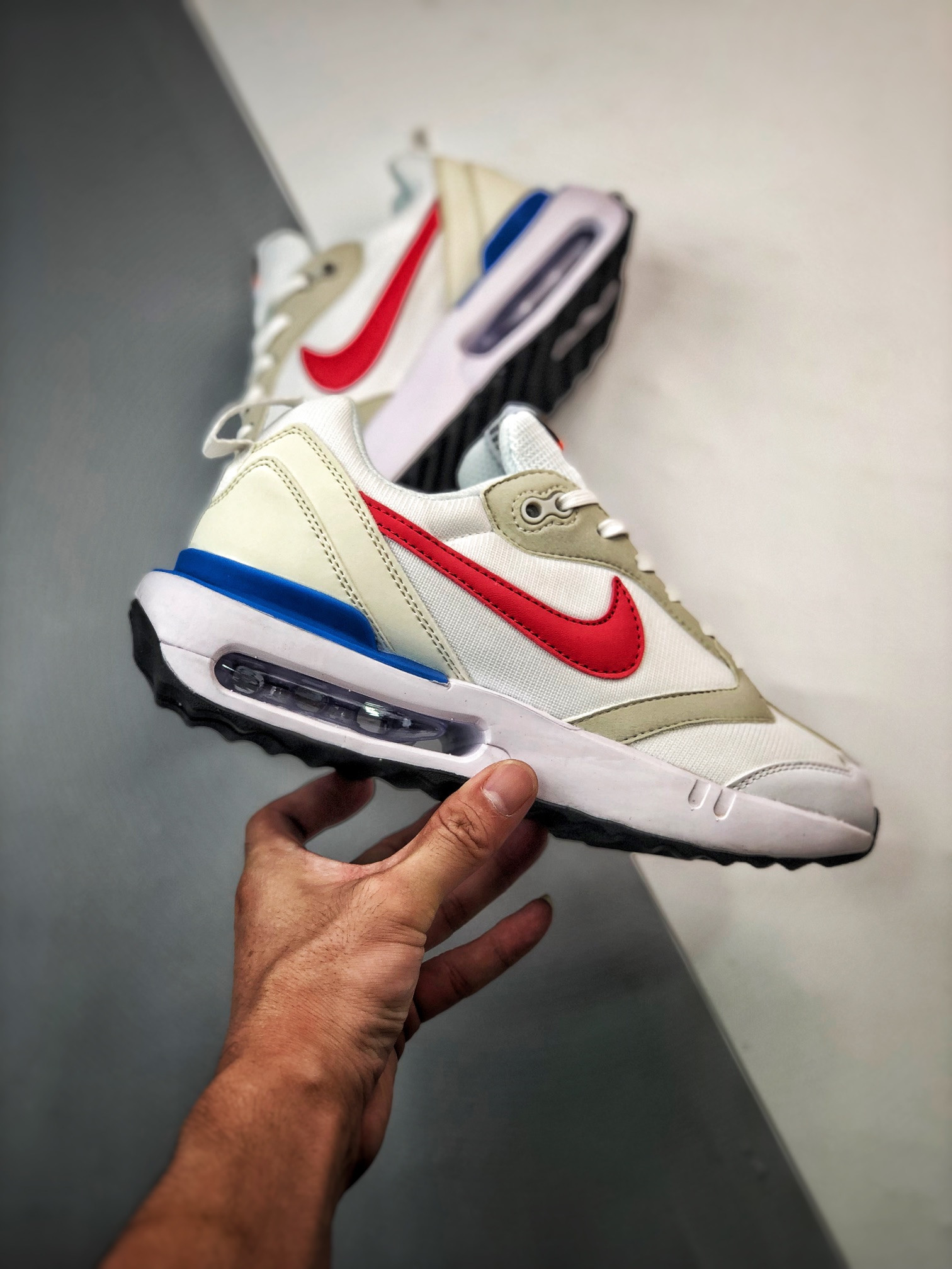 Nike Air Max Dawn Forrest Gump White Blue Red DM0013-100 For Sale