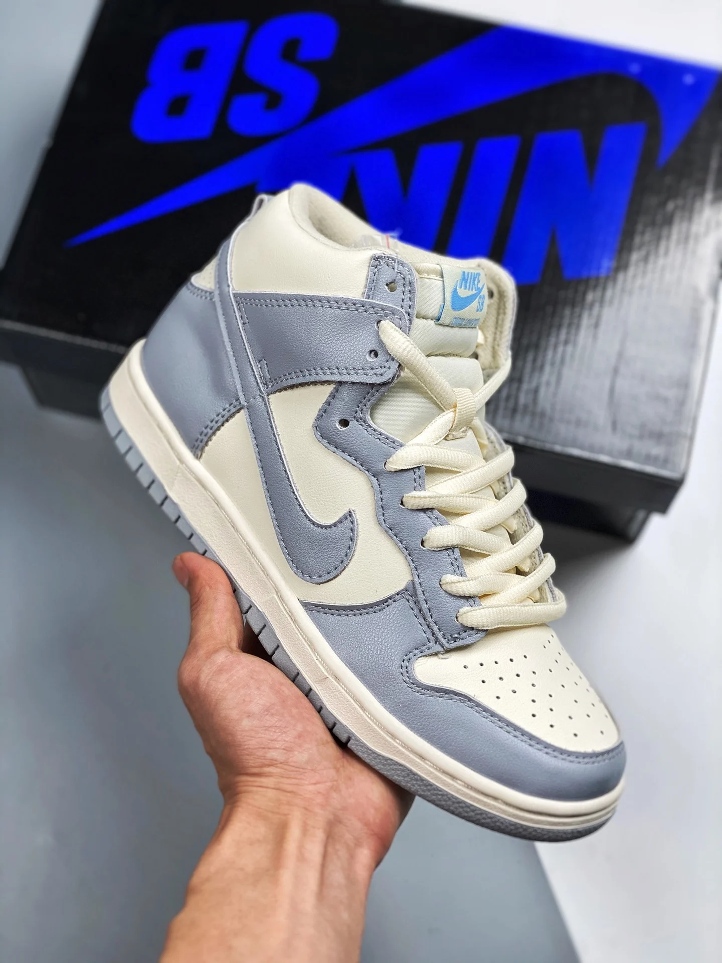 Nike Dunk High Sail Football Grey-Pale Ivory For Sale