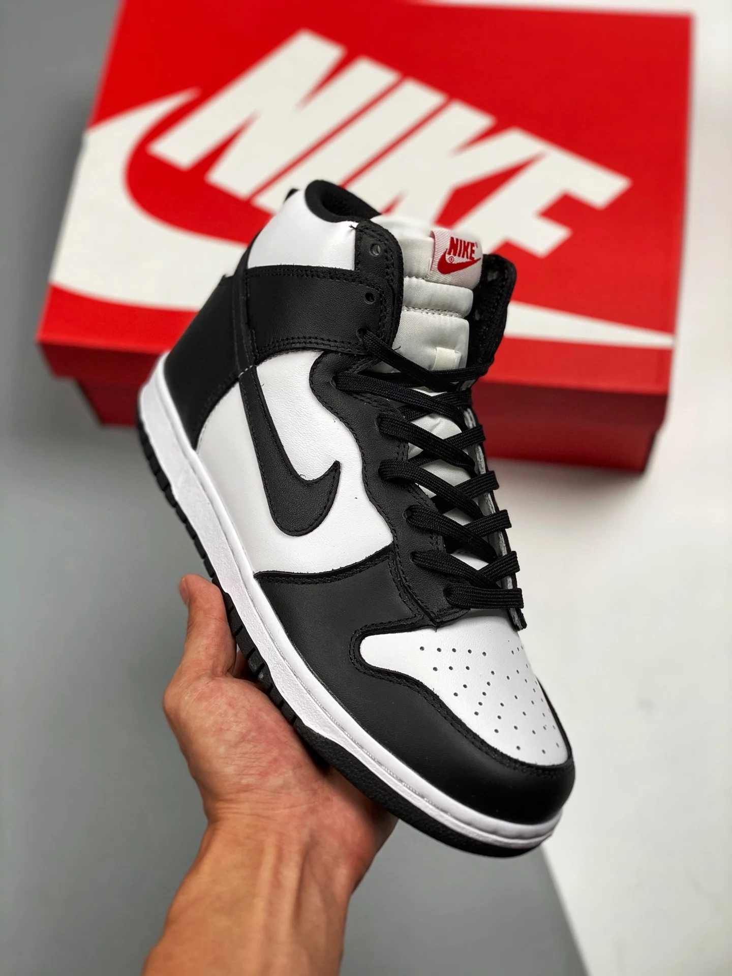 Nike Dunk High White Black-University Red For Sale