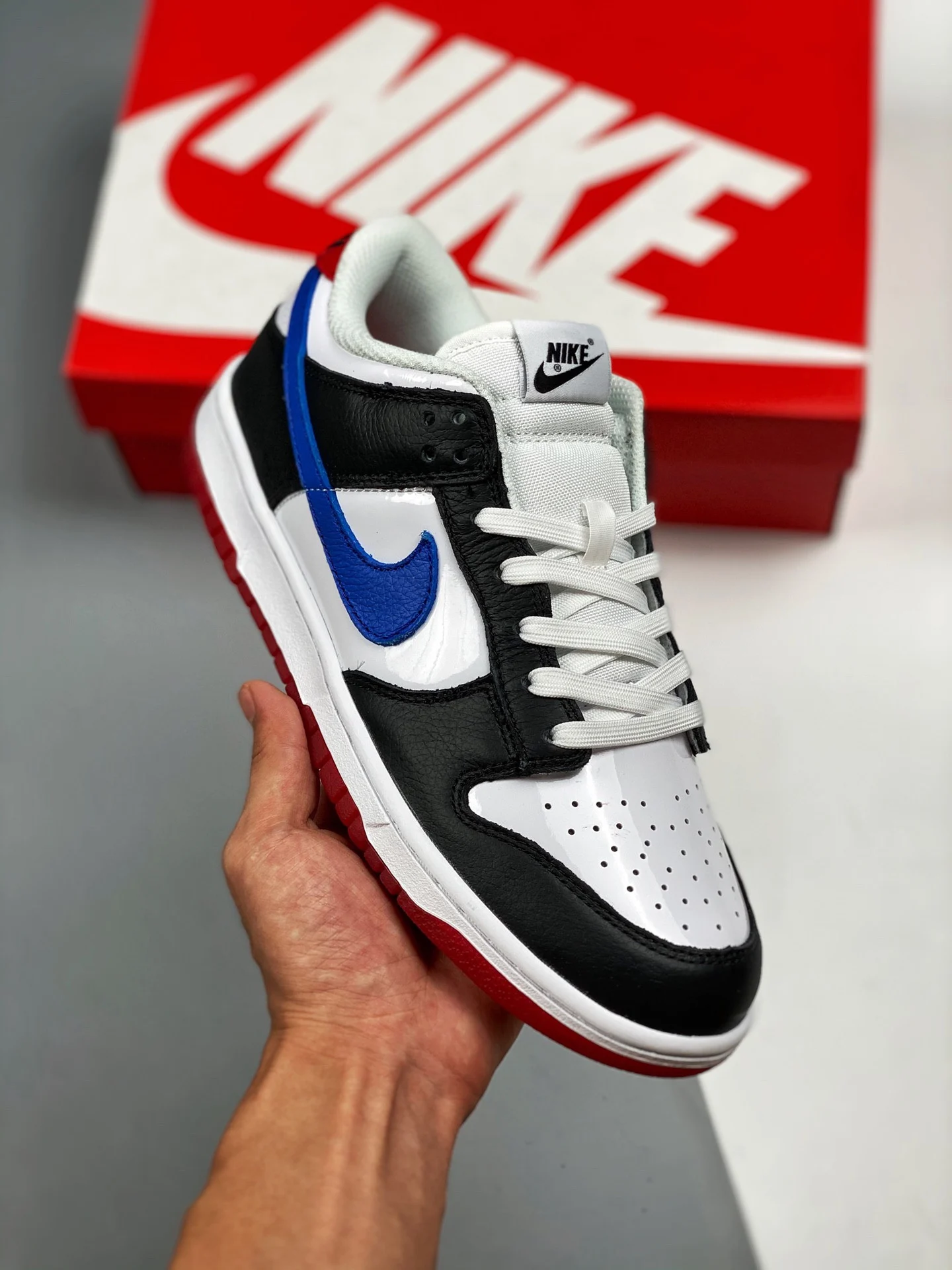 Nike Dunk Low South Korea Black White-Red-Blue For Sale