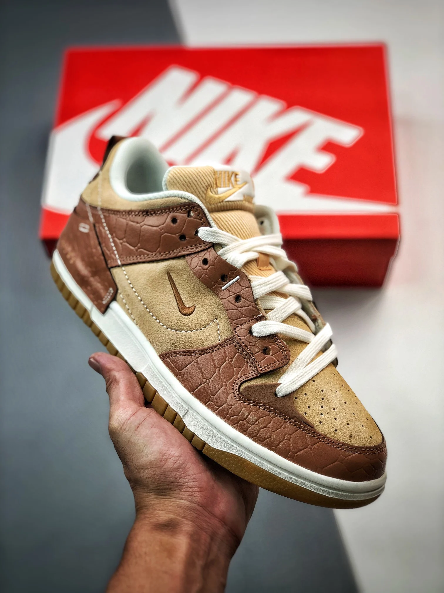 Nike Dunk Low Disrupt 2 Brown Croc DV1026-215 For Sale