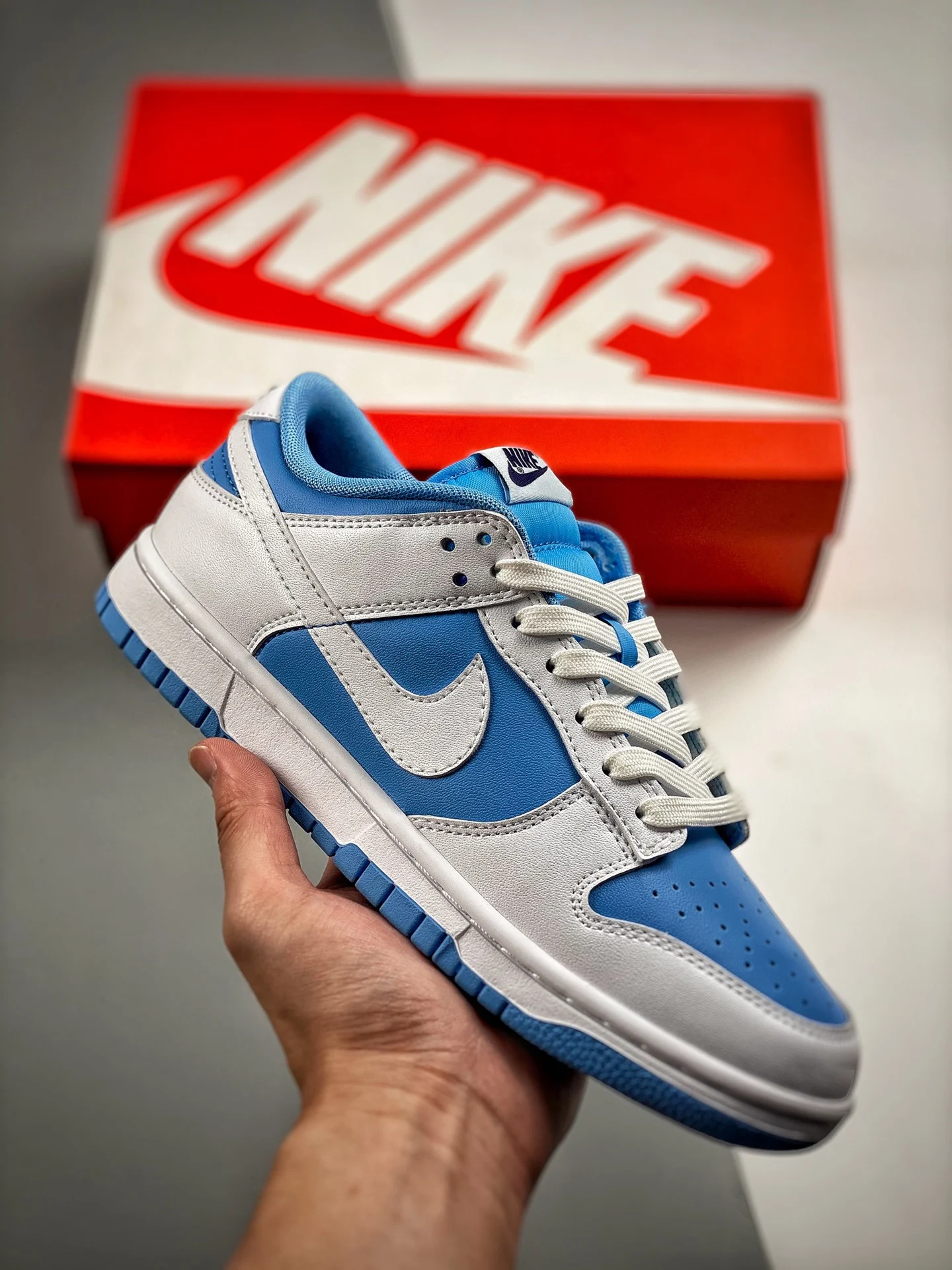 Nike Dunk Low Reverse UNC University Blue White-Royal Blue For Sale