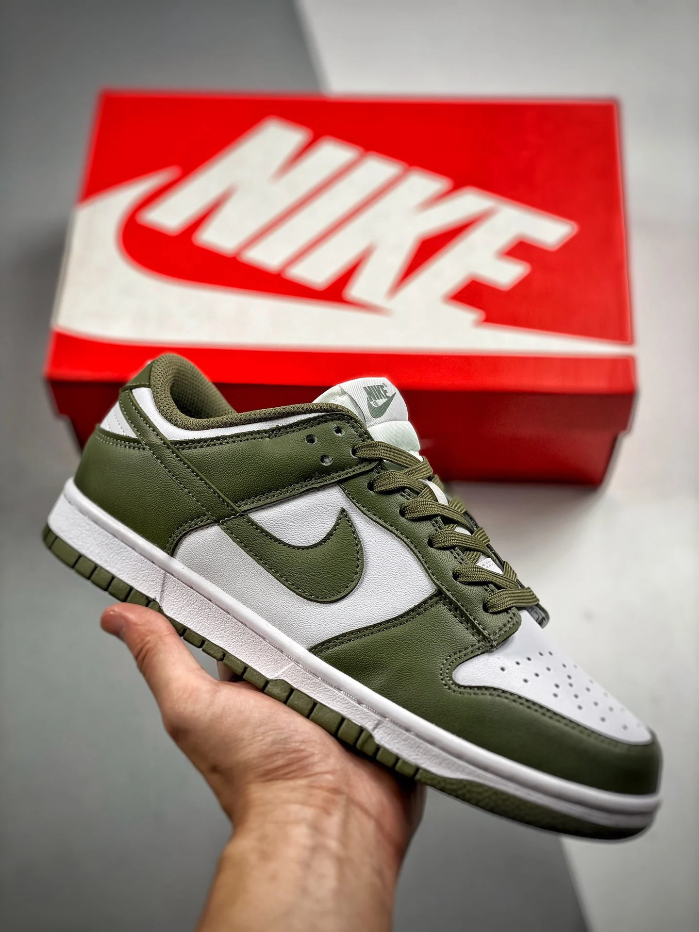 Nike Dunk Low White Medium Olive DD1503-120 For Sale