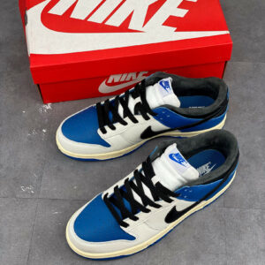 Nike Dunk Low White Royal Blue Black For Sale