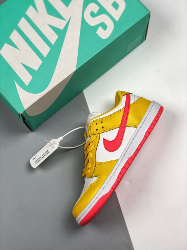 Nike Dunk Low White Yellow-Red For Sale