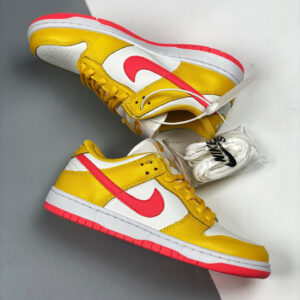 Nike Dunk Low White Yellow-Red For Sale