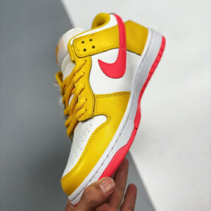 Nike Dunk Low White Yellow-Red For Sale