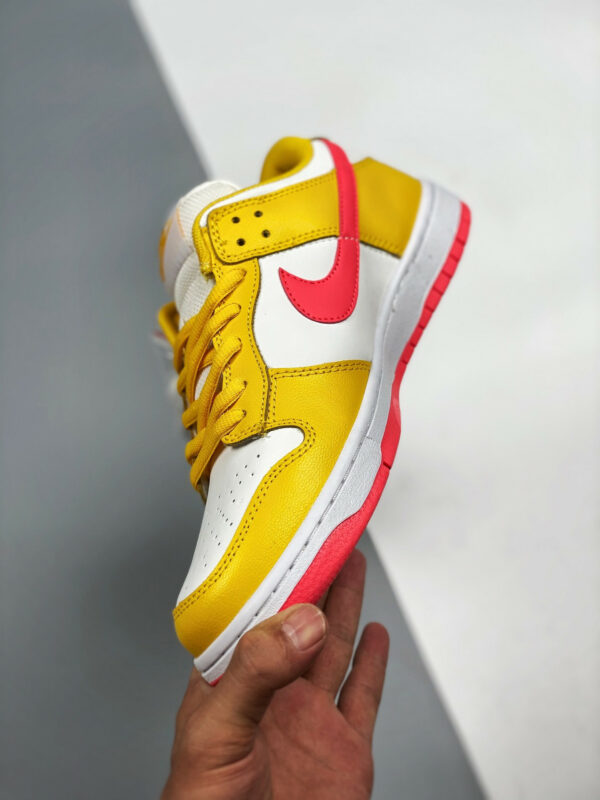 Nike Dunk Low White Yellow-Red For Sale