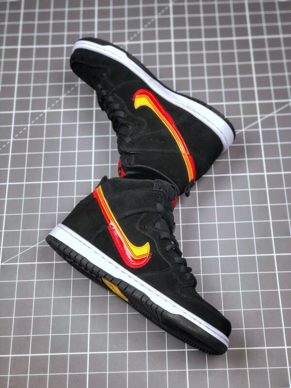 Nike SB Dunk High Truck It Black University Gold-Team Orange For Sale