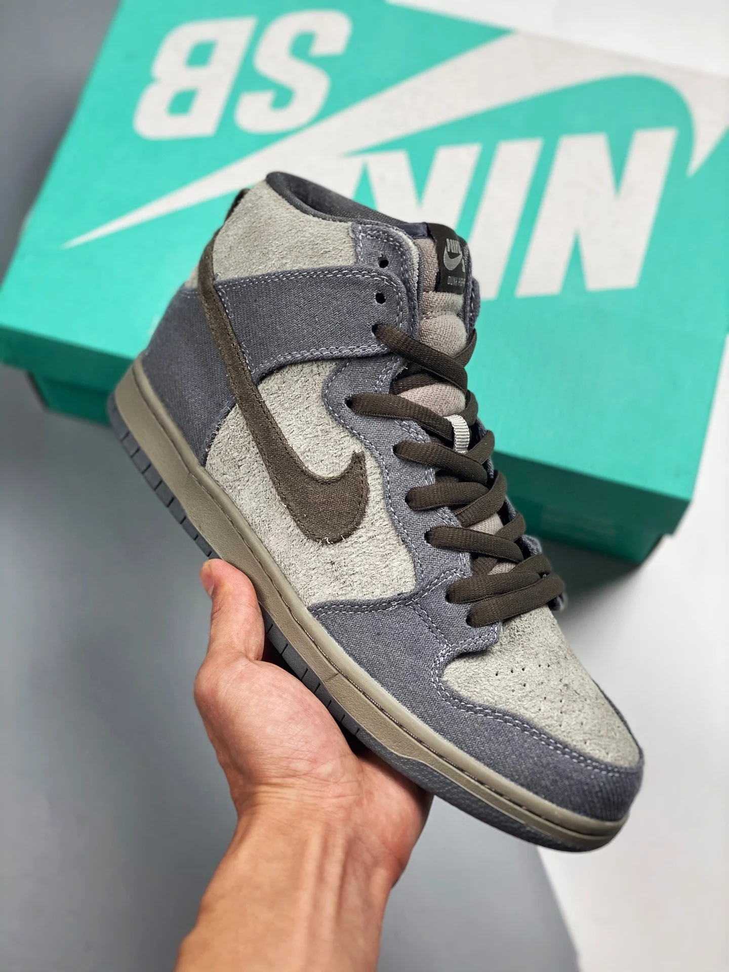 Nike SB Dunk High Tauntaun Medium Grey For Sale