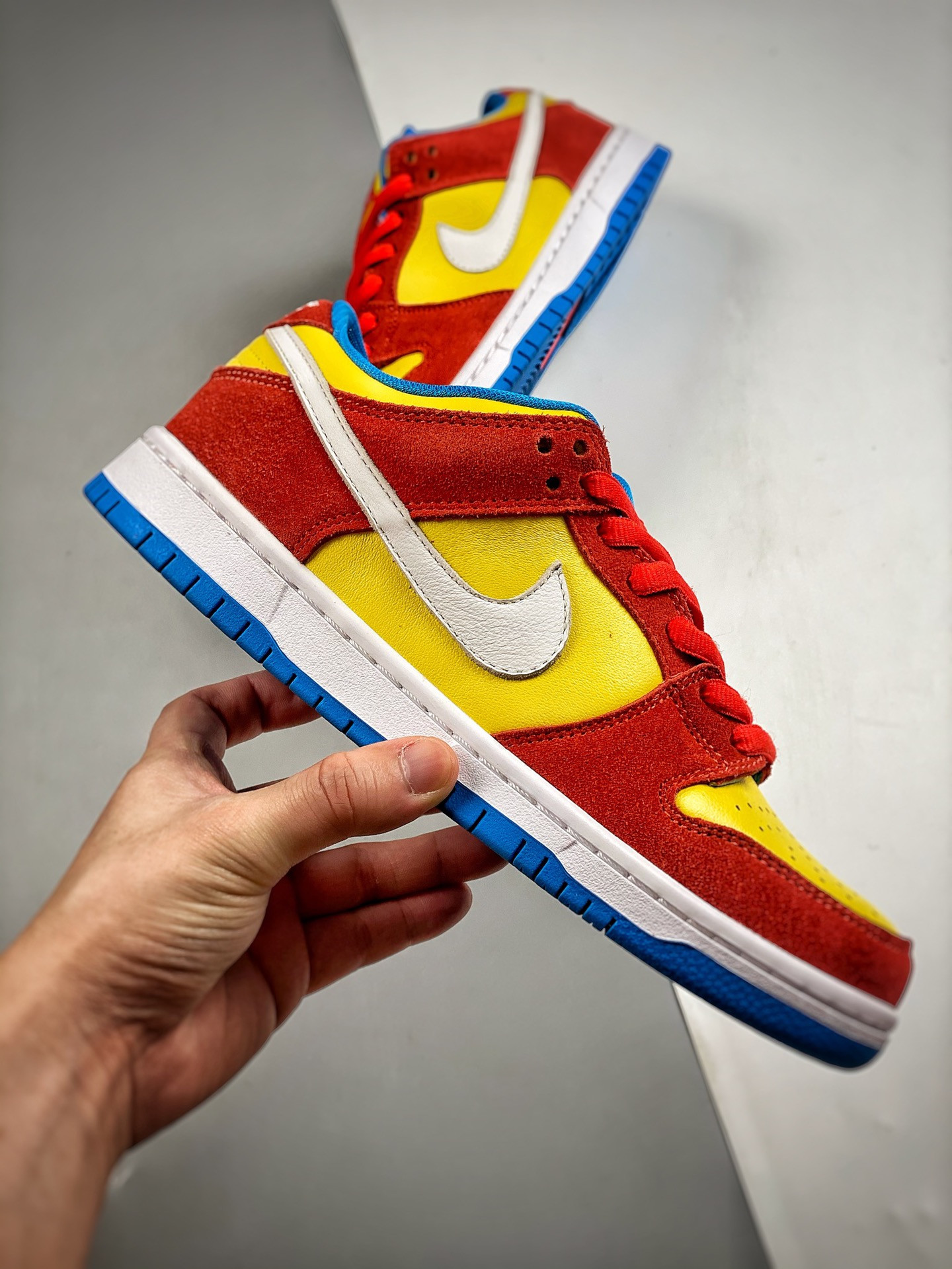 Nike SB Dunk Low Bart Simpson Habanero Red White-Blue Hero For Sale