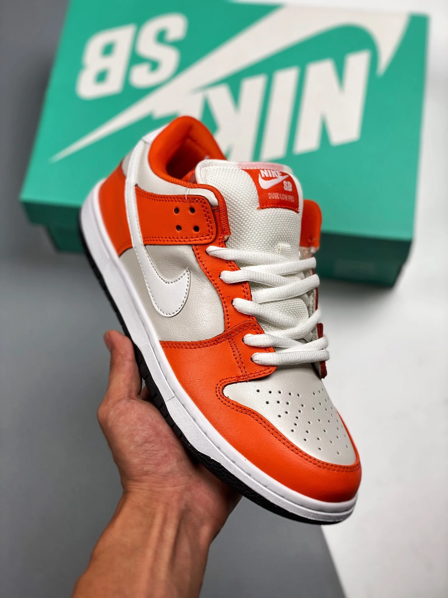 Nike SB Dunk Low Orange Box Safety Orange White-Cream For Sale