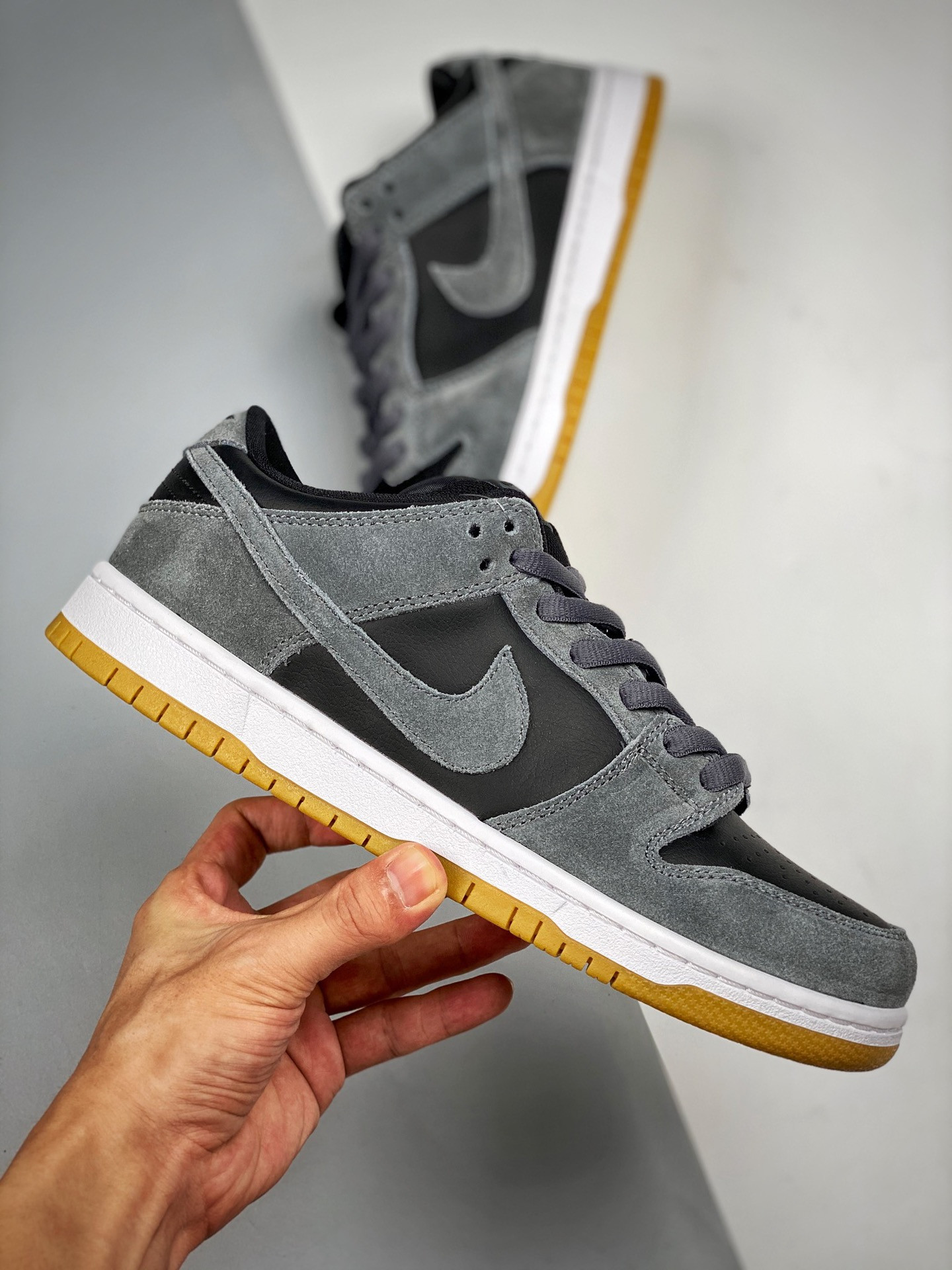 Nike SB Dunk Low Dark Grey Black-White For Sale