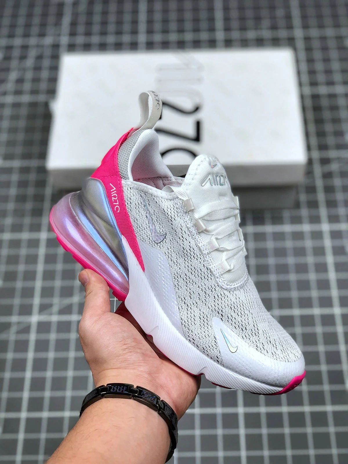 Nike WMNS Air Max 270 White Pink-Grey For Sale