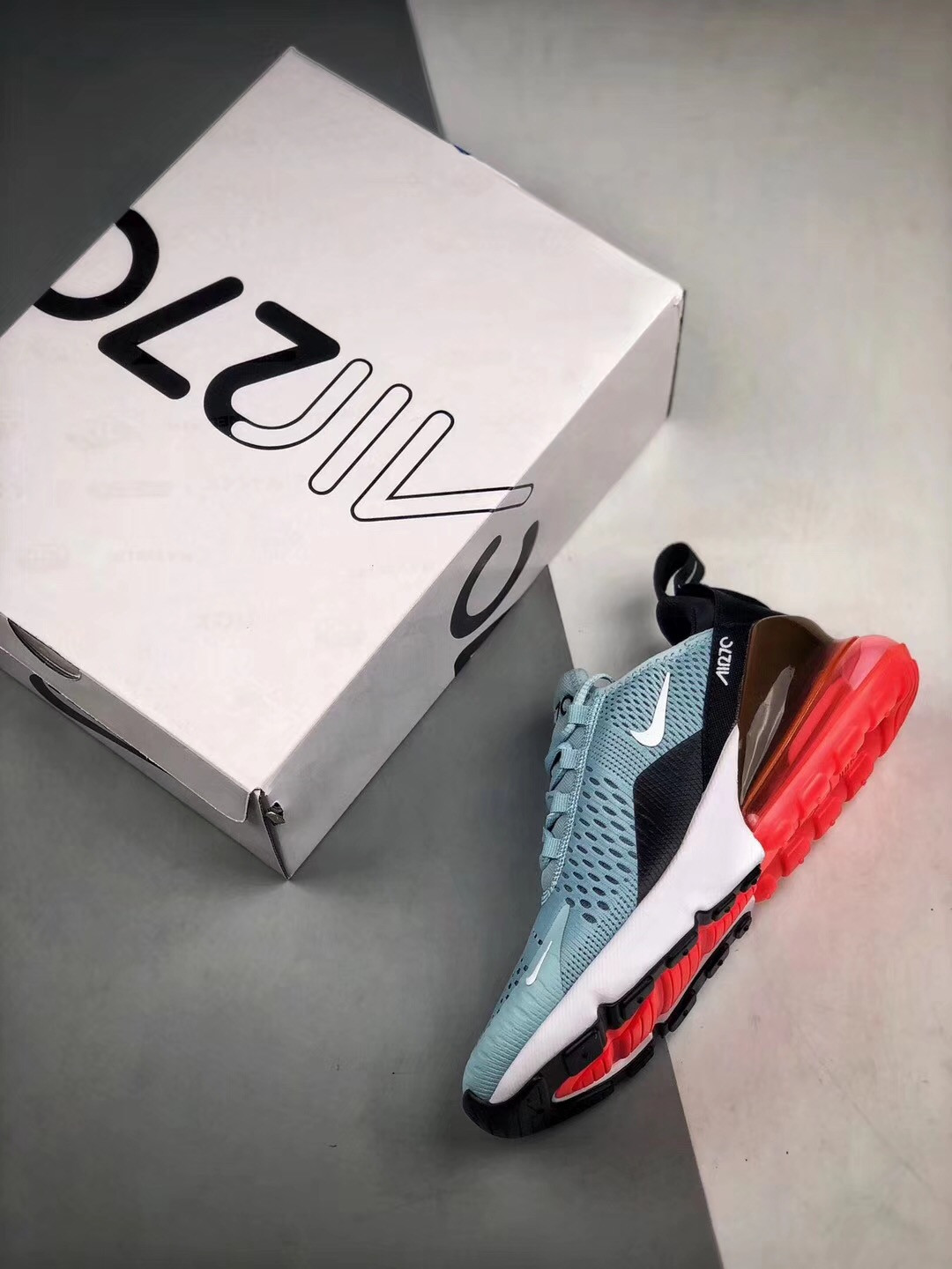 Nike Wmns Air Max 270 Ocean Bliss Black-Hot Punch For Sale