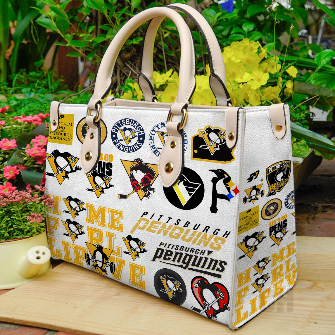 Pittsburgh Penguins Lover Women Leather Hand Bag