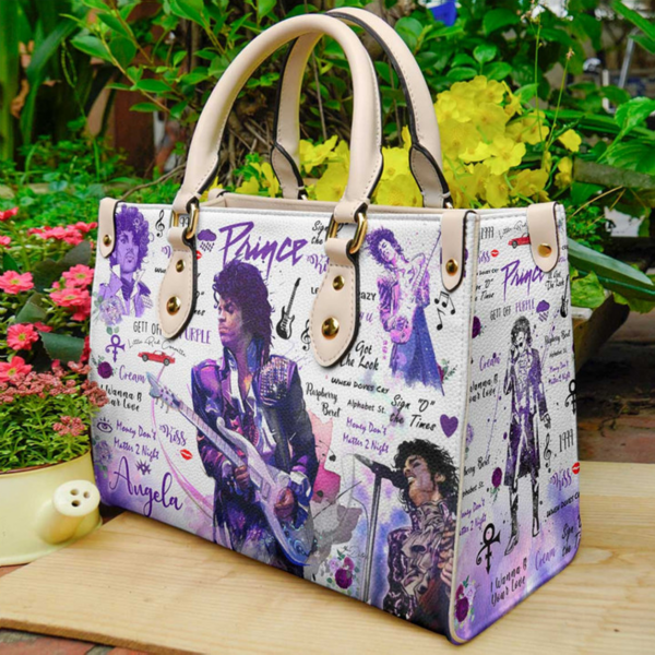 Prince Purple Women Leather Hand Bag