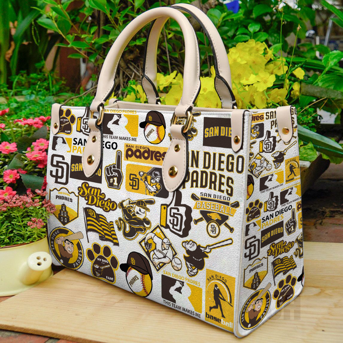 San Diego Padres Women Leather Hand Bag