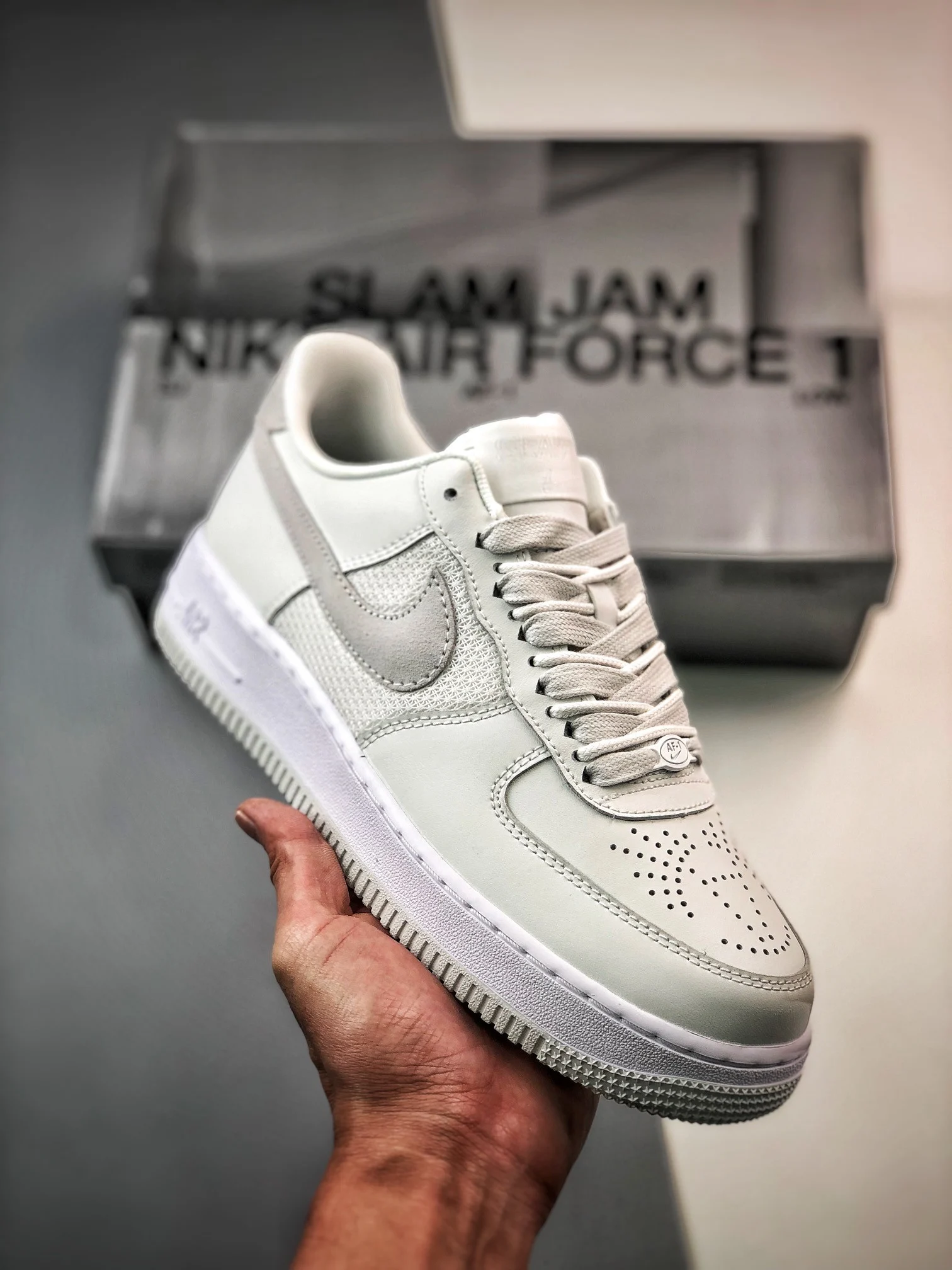 Slam Jam x Nike Air Force 1 Low Triple White DX5590-100 For Sale