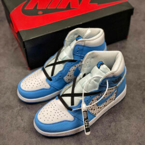 Supreme x Air Jordan 1 High Stars University Blue For Sale