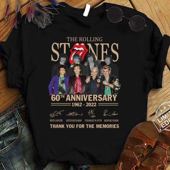 The Rolling Stones Band Member 60Th Anniversary 1962 2022 Signed Thank You Memories T Shirt